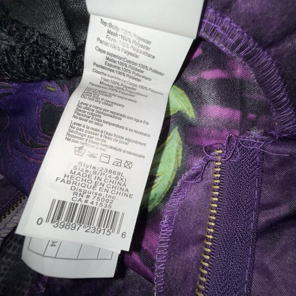 Disney Descendants 2 Mal Halloween Costume Girls S 4-6 3 Piece Outfit + Wig - Picture 7 of 12